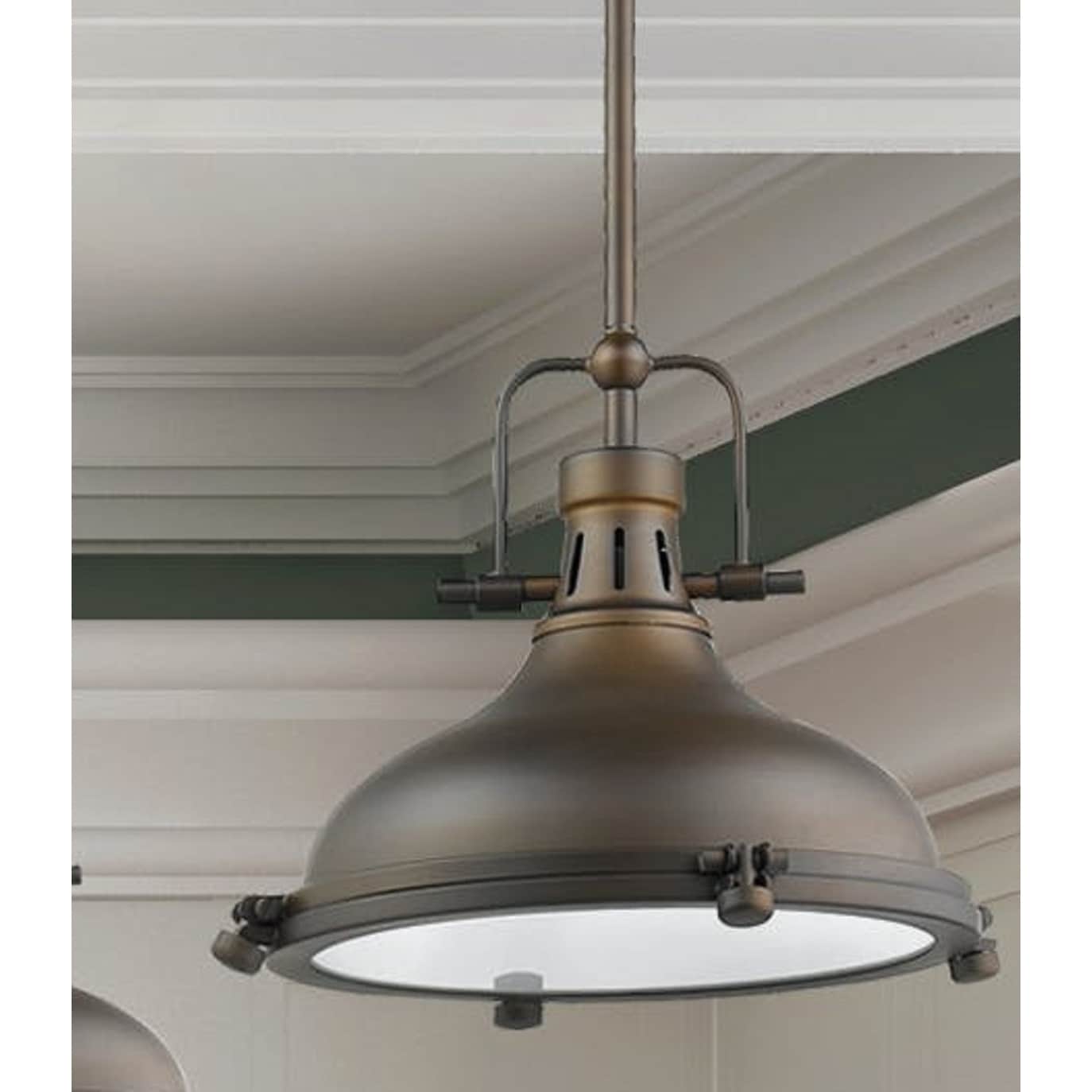 Rustic Oil Rubbed Bronze 15" Kitchen Pendant