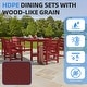 preview thumbnail 31 of 82, 7-Piece HDPE Outdoor Dining Table Sets with Umbrella Hole - 1-Table 6-Chairs