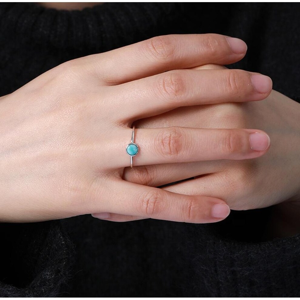 Sky Blue Larimar & Sterling Silver Ring - Bed Bath & Beyond