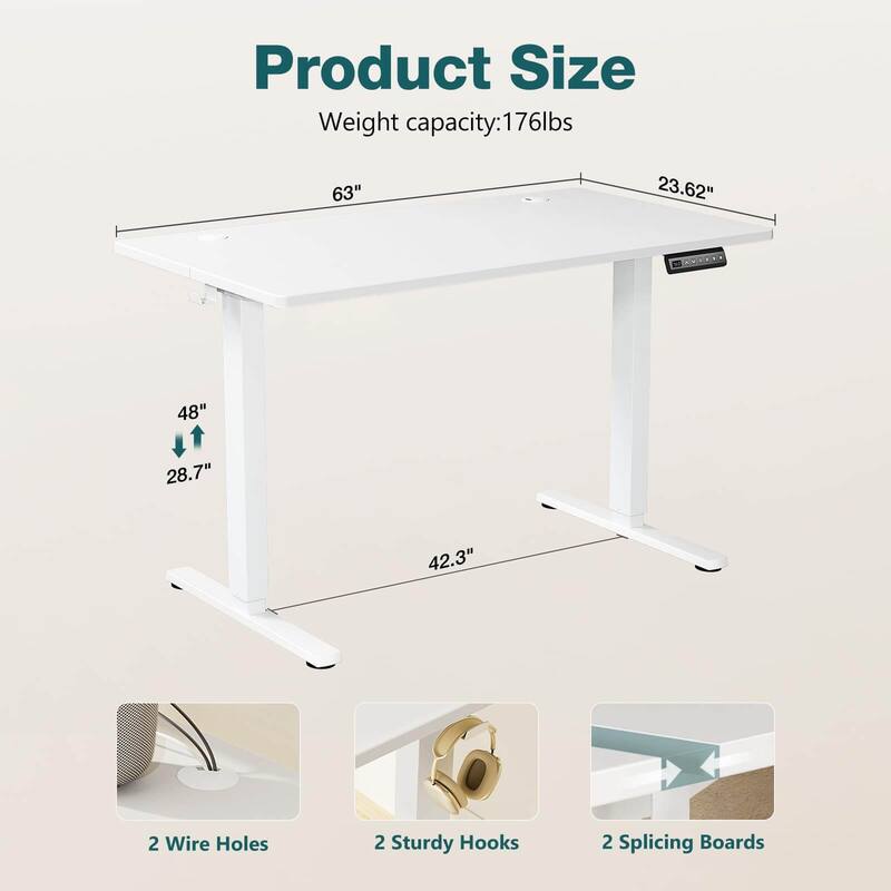 Electric Height Adjustable Standing Desk,Sit to Stand Ergonomic