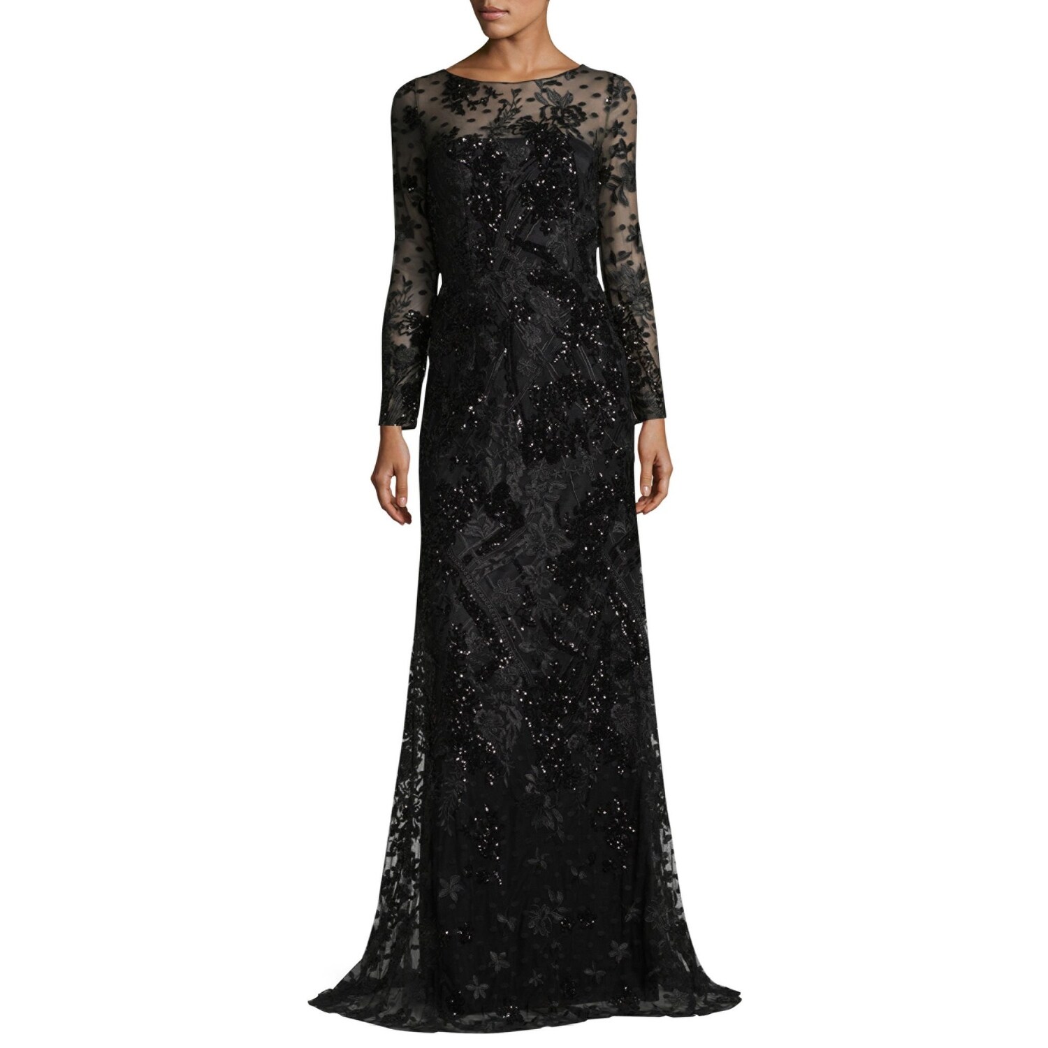 david meister black gown