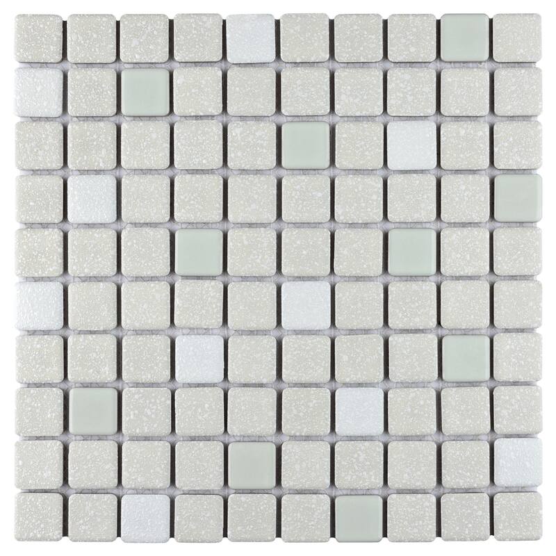 Merola Tile Crystalline Square Pistachio 12" x 12" Porcelain Floor and Wall Tile