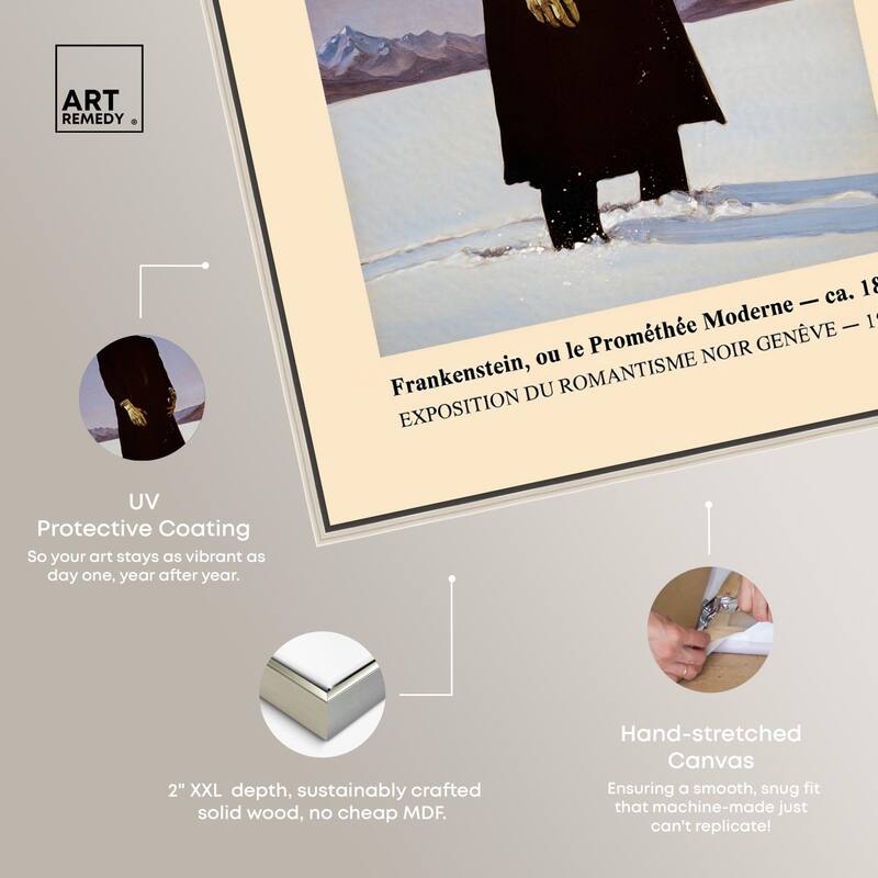 Mary Shelley's Monster Canvas by Art Remedy