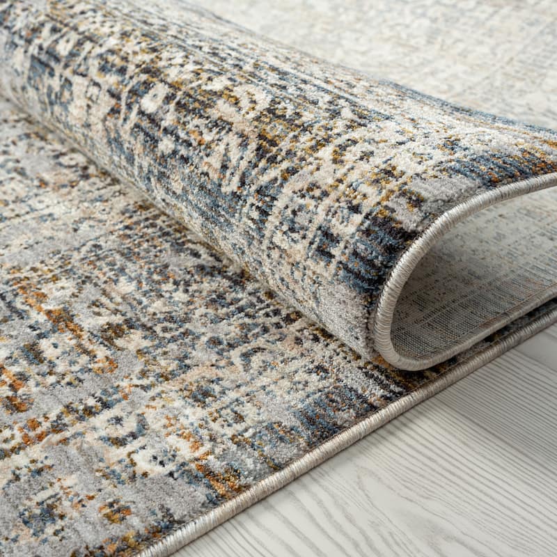 Camilla Vintage Blues/Rust Area Rug