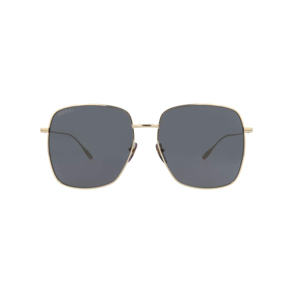 Gucci Square-Frame Metal Sunglasses