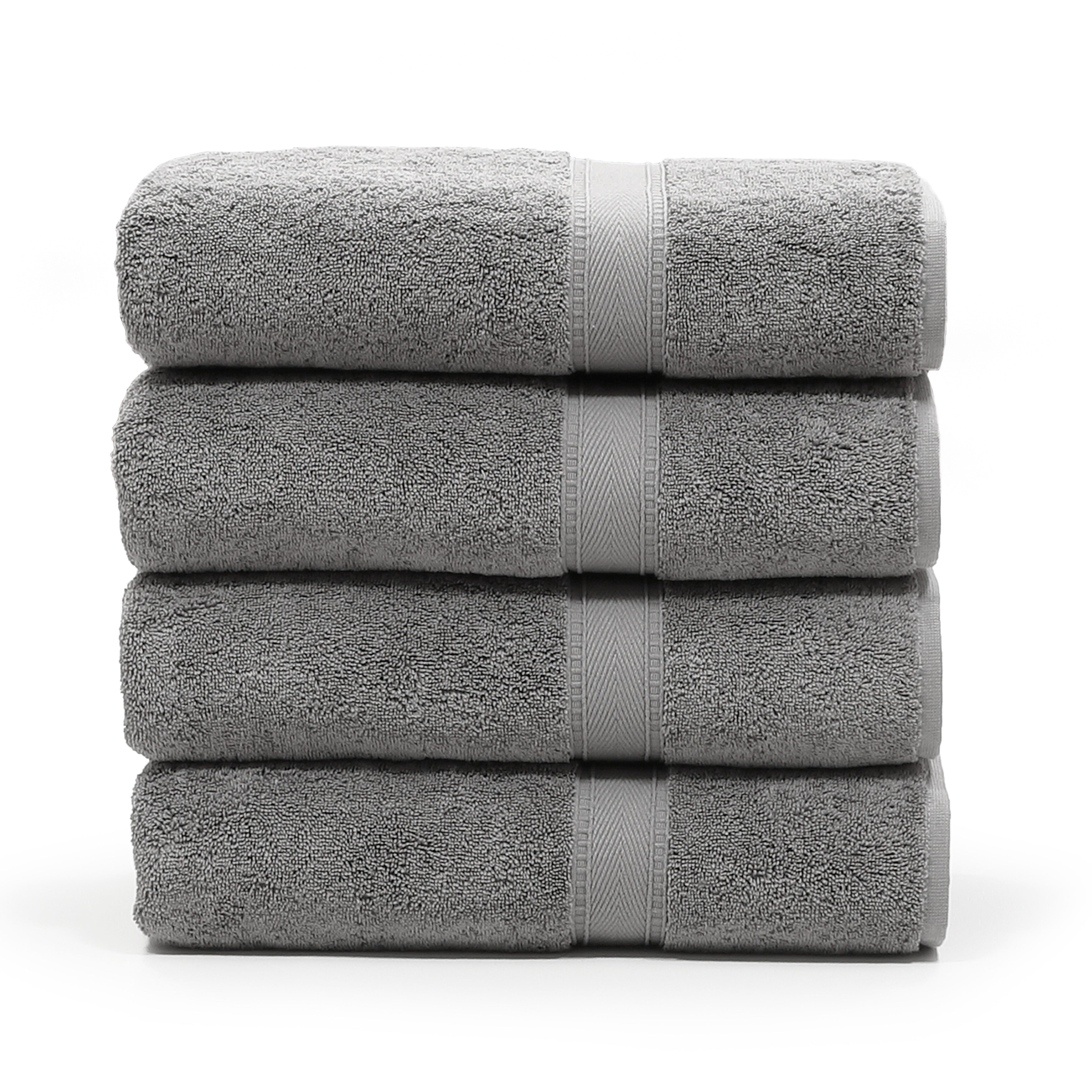 Bare Cotton Luxury Hotel & Spa Towel 100% Genuine Turkish Cotton Bath Towels - Beige - Piano - Set of 4