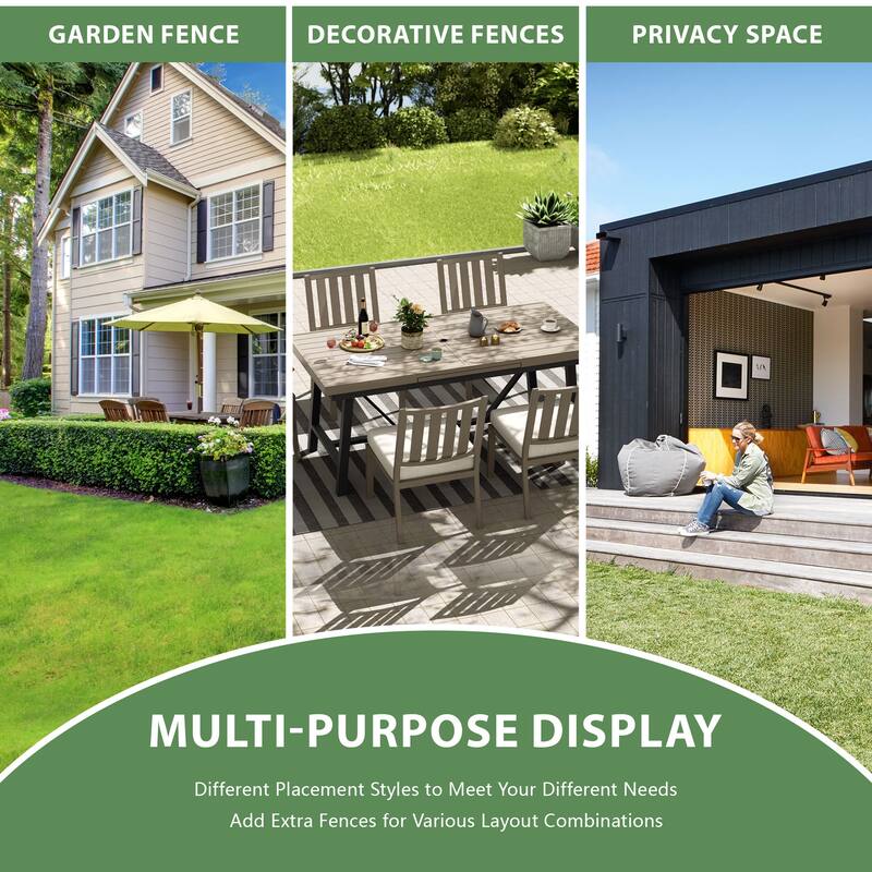 Outdoor PVC Privacy Raised Garden Bed Panels Planter Box With Ground Stakes