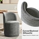 preview thumbnail 18 of 19, HULALA HOME Amalia Modern 21.5"W Ergonomic 360° Swivel Dining Chair with Curved Backrest Set of 4