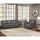 preview thumbnail 11 of 18, Hydeline Ashby Top Grain Leather Sofa Sets, Sofa and Chair - Sofa, Chair