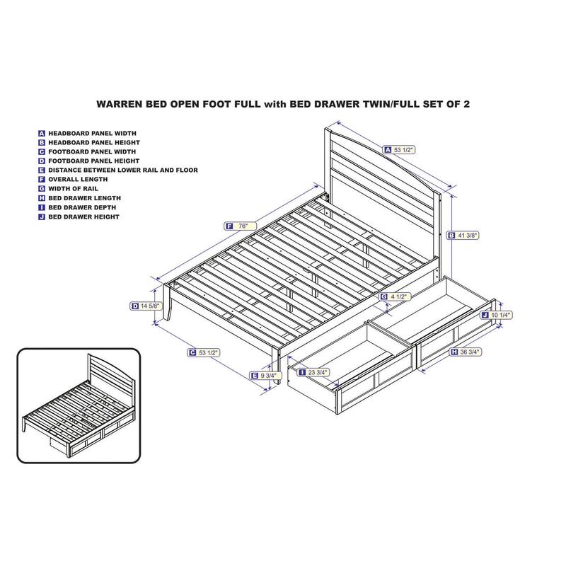 Full Size Platform Bed with Storage & Charging Station - Modern Bedroom Furniture