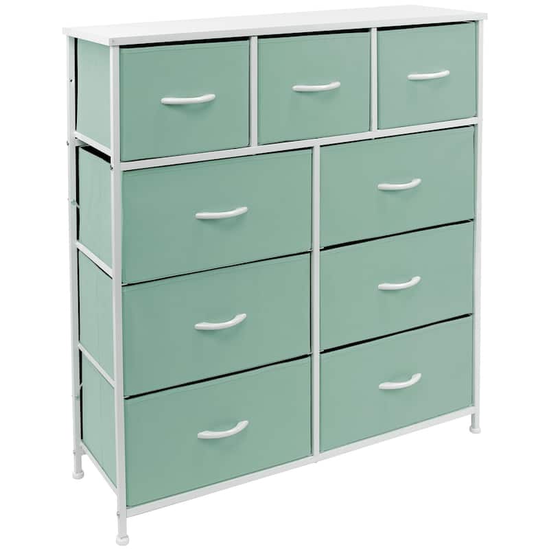 Modern Color Print 9-cubby Storage Tower