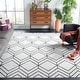 preview thumbnail 68 of 154, SAFAVIEH Adirondack Benilda Modern Geometric Rug 11' x 15' - Light Grey/Black