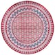 SAFAVIEH Brentwood Gusta Traditional Oriental Rug - 6'7" x 6'7" Round - Red/Ivory