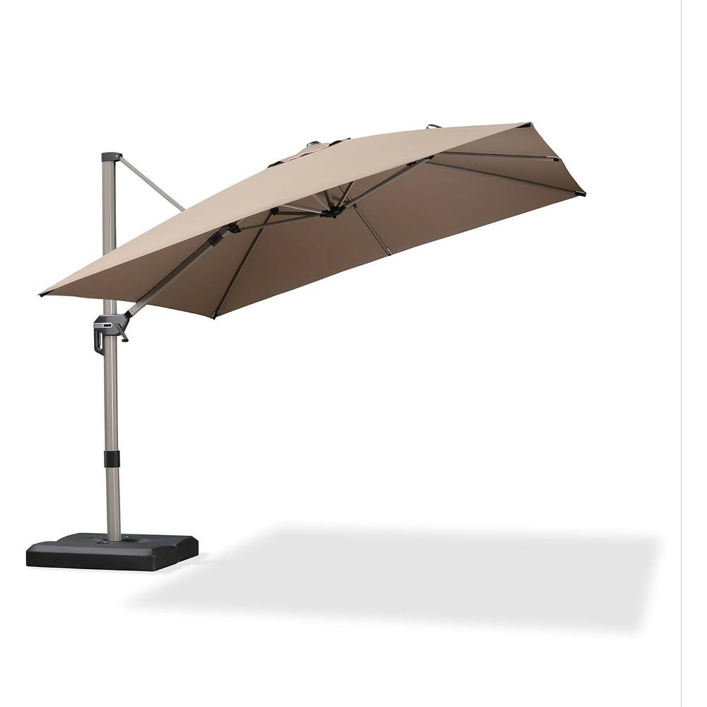PURPLE LEAF 10 ft Patio Cantilever Umbrella Adjustable Offset Umbrella