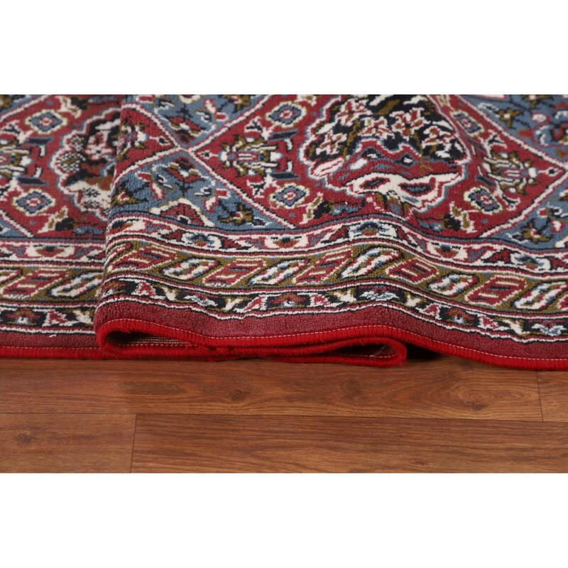 Animals Design Red Kashan Turkish Area Rug Machine Made Carpet - 9'9" x 13'0"
