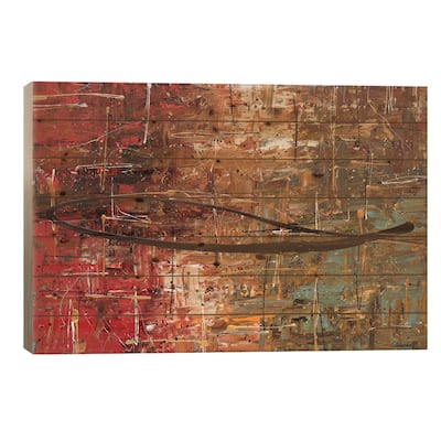 Autumn Print On Wood by Carmen Guedez - Multi-Color