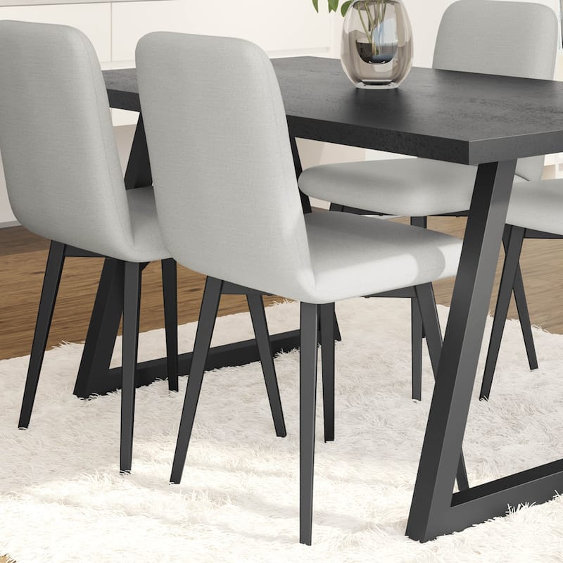 Amisco Betty Upholstered Dining Chair with Metal Legs