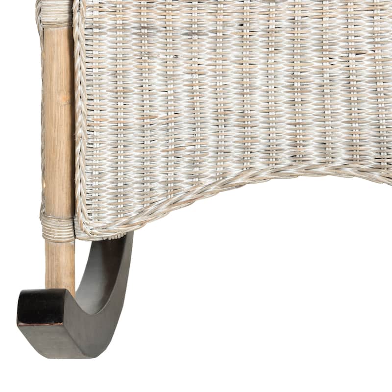 SAFAVIEH Secunda Antique Grey Rocking Chair - 25" x 35.4" x 40" - 25Wx35Dx40H