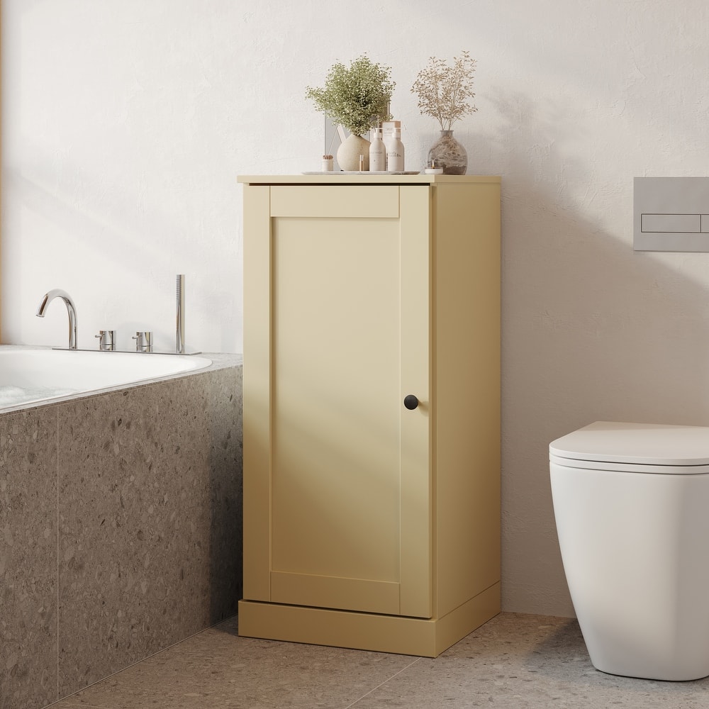 Palace Imports 100% Solid Wood Bathroom Storage Cabinet, Shaker Door, Adjustable Shelves, 16.5" Wide, 35.75" Tall