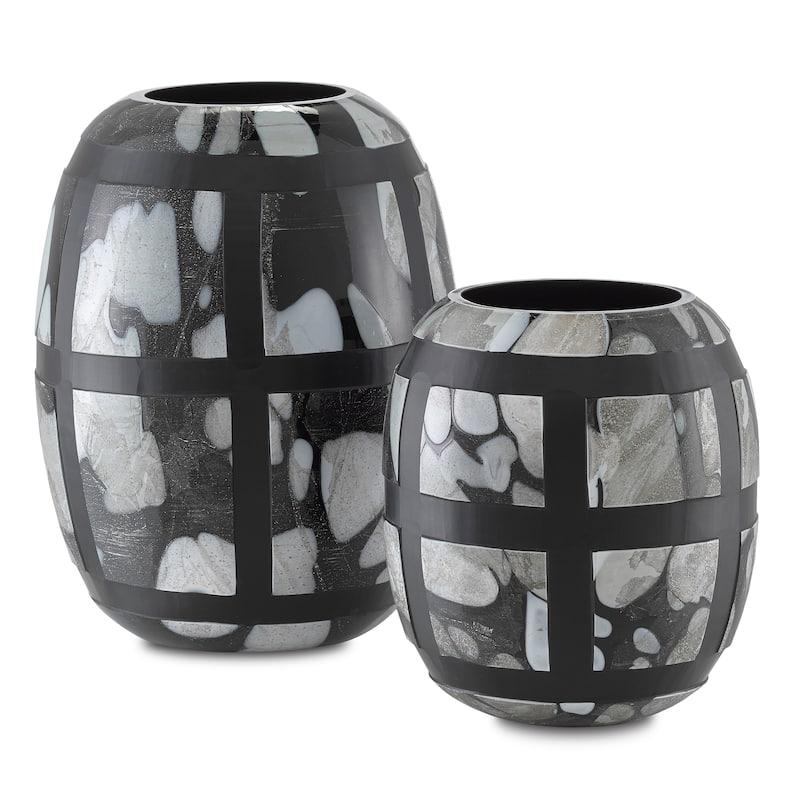 Currey & Company Schiappa Glass Vases Set of 2