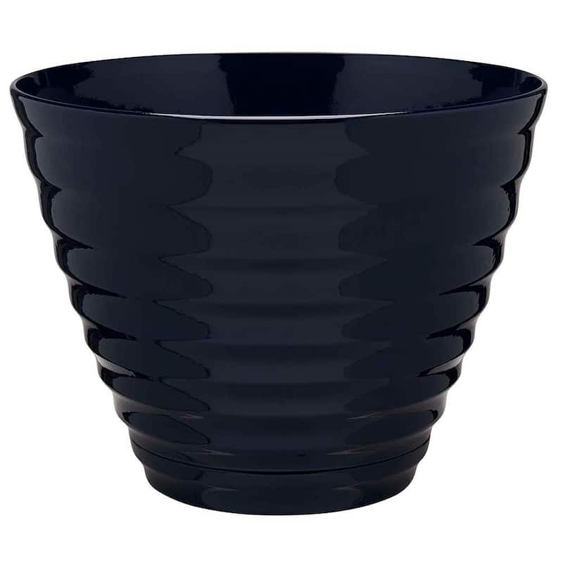 Southern Patio Beehive Planter - 16" Dia. w/ Saucer - Navy