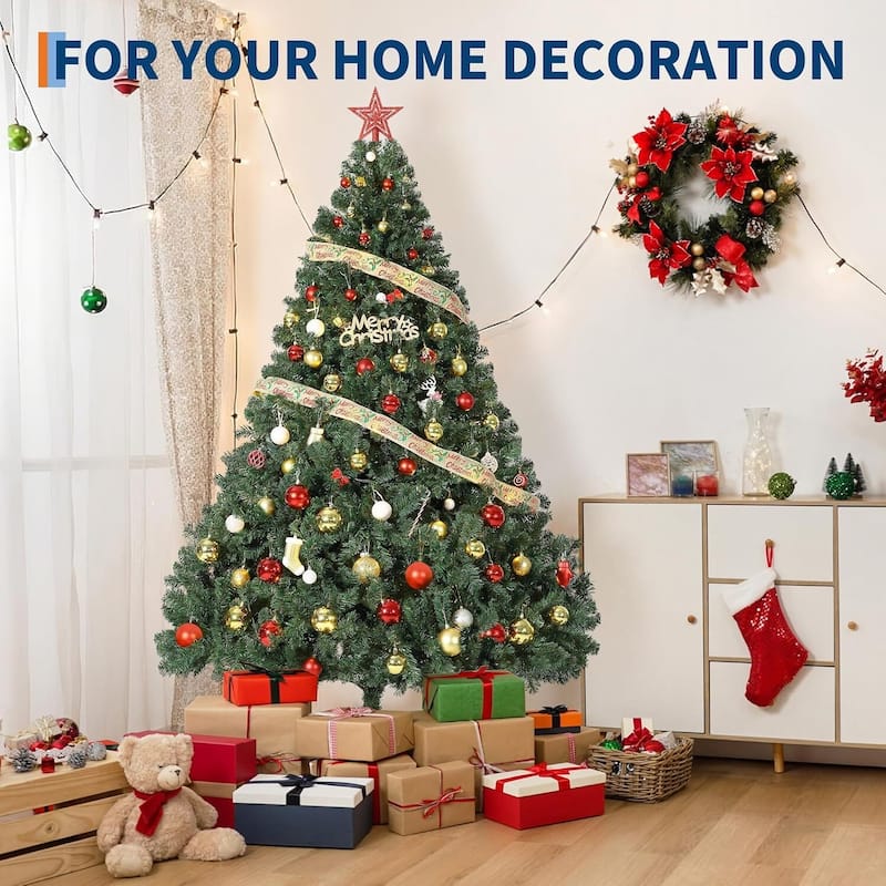 9 Ft Traditional Artificial Christmas Tree for Living Room Office Party - N/A