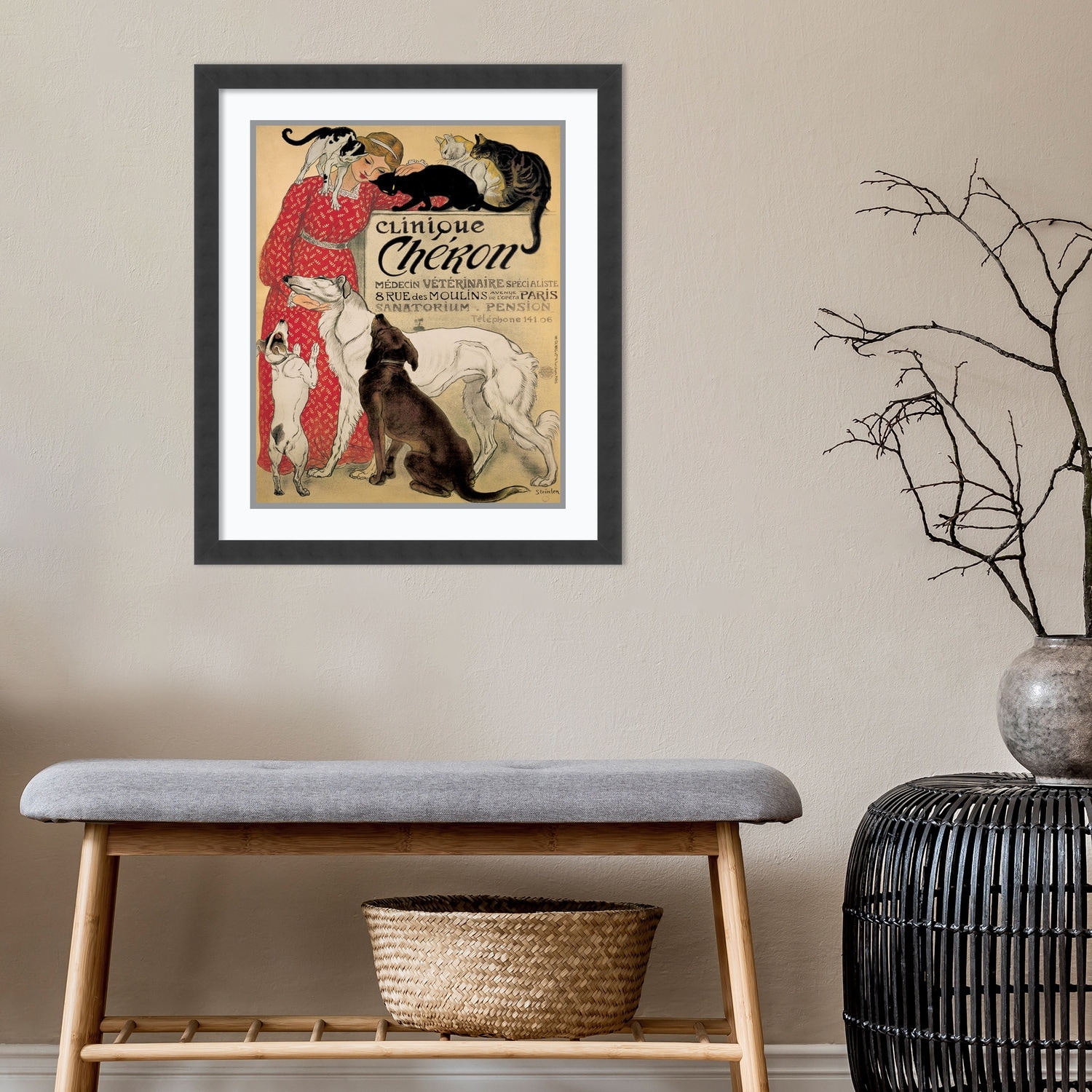 Clinique Cheron Théophile Alexandre Steinlen Art Nouveau Dogs Poster