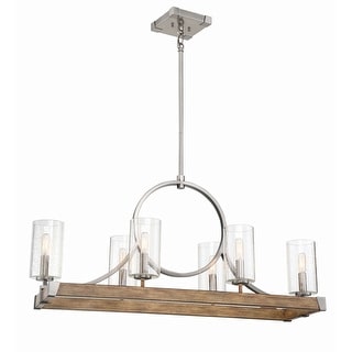 Minka Lavery Country Estates 6 Light 39" Wide Linear Chandelier with