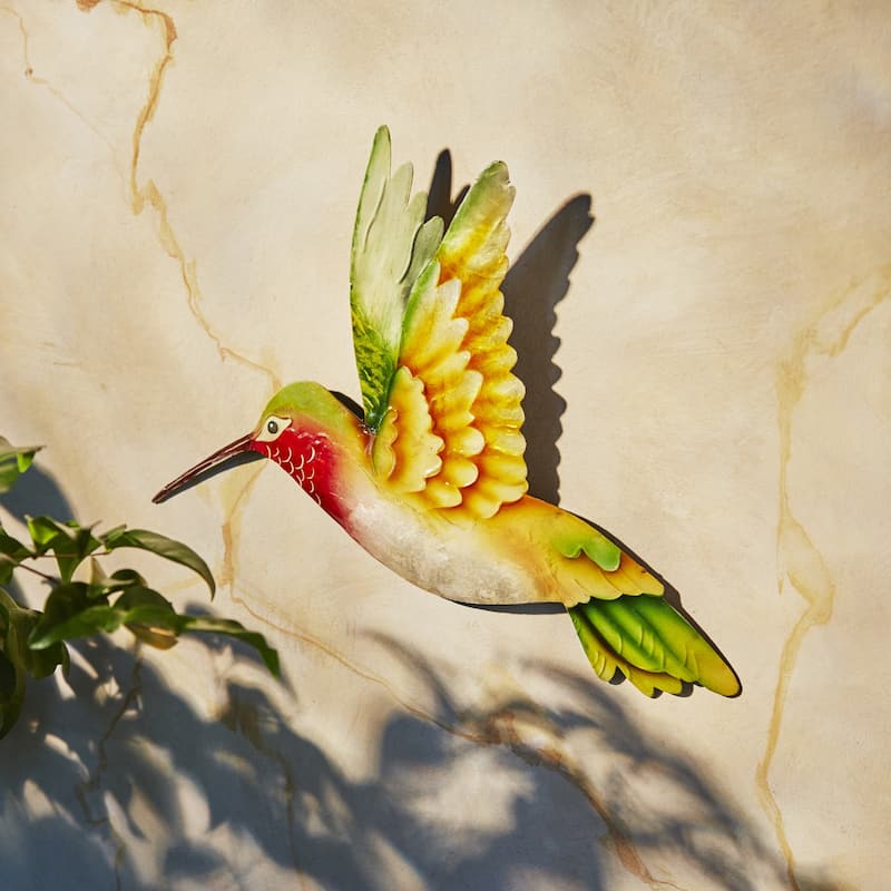 Handmade Hummingbird Yellow and Green Garden Decoration (Philippines)