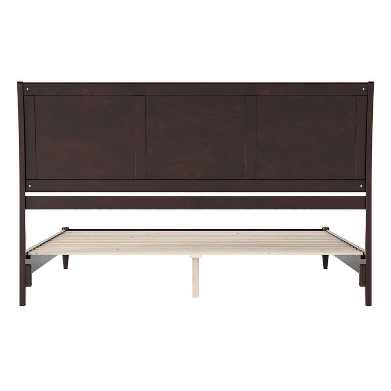 Valencia Solid Wood Low Profile Sleigh Platform Bed