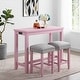 preview thumbnail 2 of 14, Furniture of America Chester Farmhouse Counter Height Dining Set Antique Pink/3-piece set
