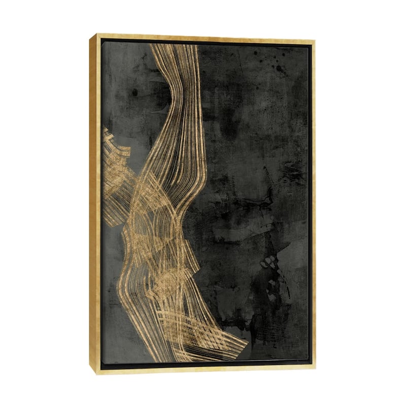 iCanvas "Woven Matrix II" by Jennifer Goldberger Framed Canvas Print - Gold - 40x26