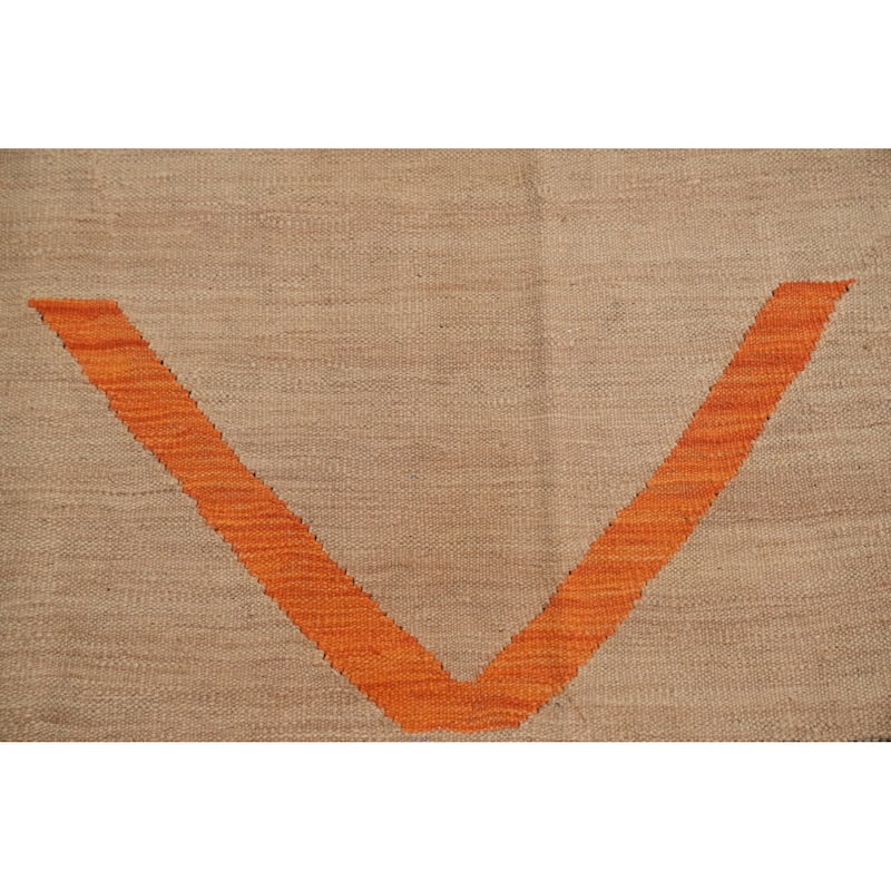 Hand Woven Southwestern Wool Beige Geometric Area Rug - 12' 10'' X 10' 3''