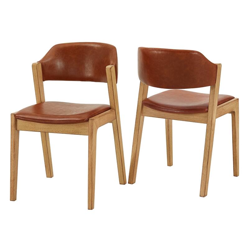 Pitea Scandinavian Wood Finish Dining Chairs (Set of 2) by iNSPIRE Q Modern