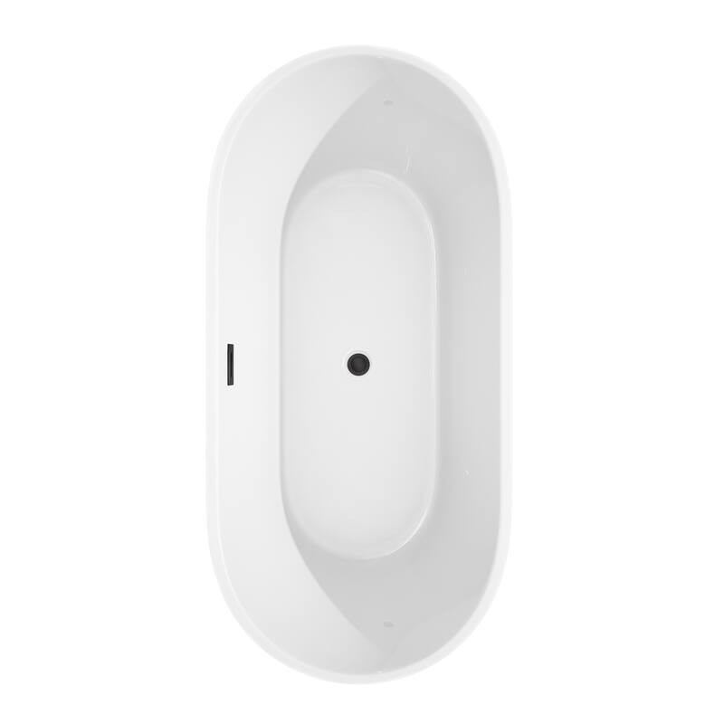 Wyndham Collection Carissa CD 67-inch White Freestanding Tub w/ Faucet