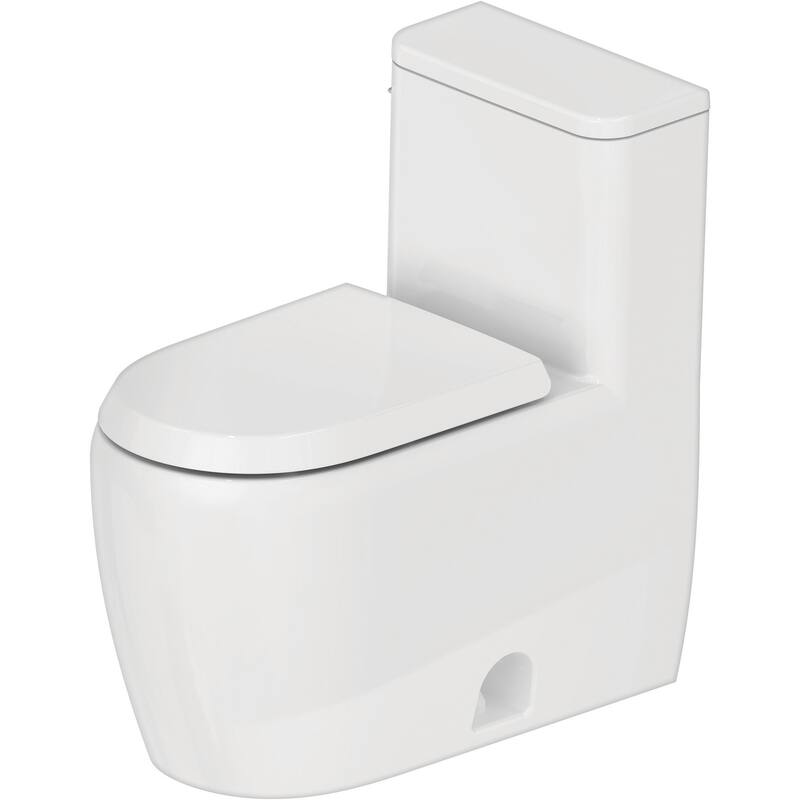 Duravit 202201-L Qatego 1.28 GPF One Piece Elongated Toilet with Left - White