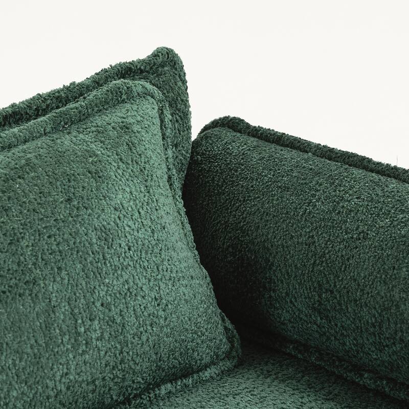 Boucle Oversized Sofa Chair With Ottoman