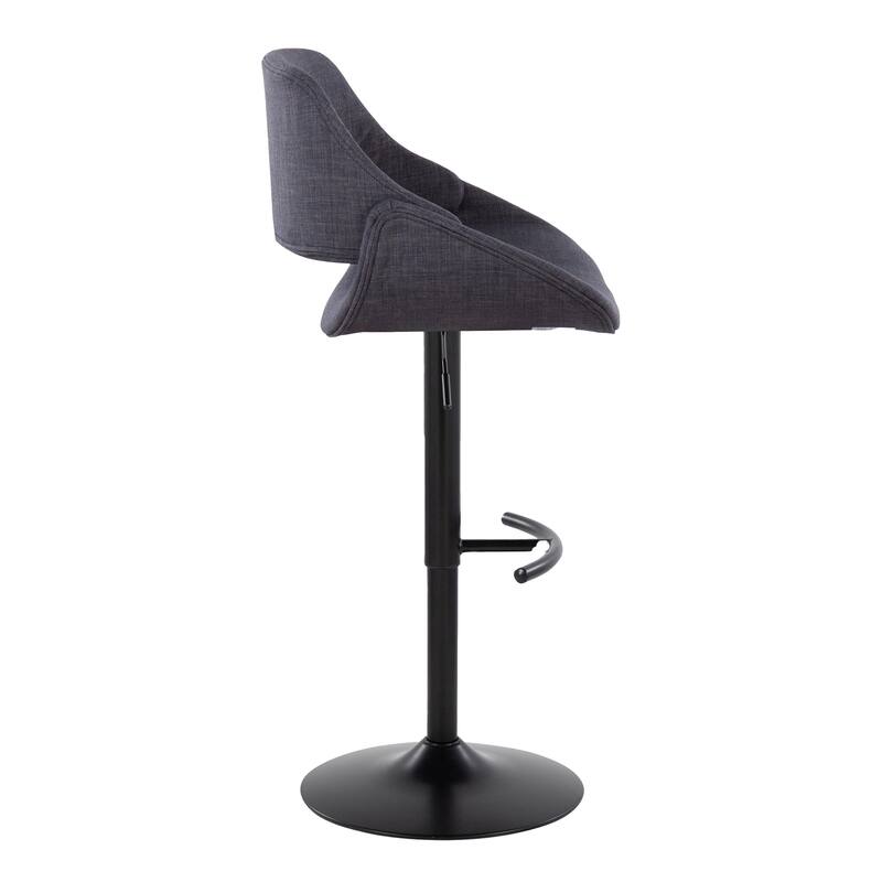 Silver Orchid Svellingen Adjustable Bar Stool with Rounded T Footrest - Set of 2