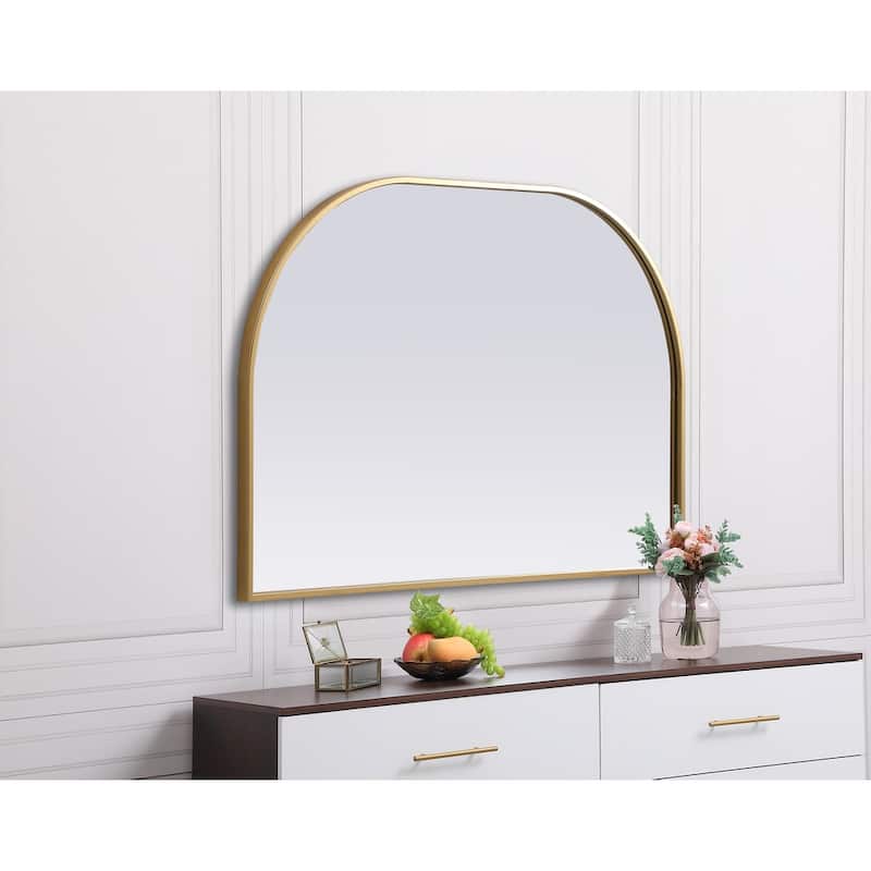 Indigo Home Metal Frame Arch Mirror 36x24 Inch