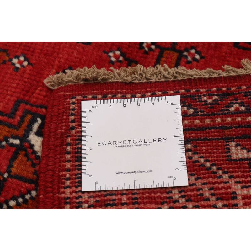 ECARPETGALLERY Hand-knotted Baluch Red Wool Rug - 5'0 x 9'10