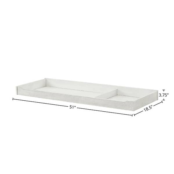 Foundry 51" Wide Traditional Changing Tray, White Dove