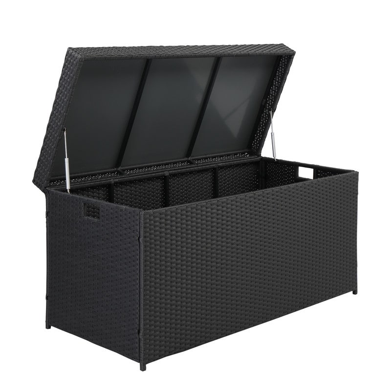 Outdoor 132 Gal. Rattan Deck Storage Box