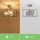 preview thumbnail 4 of 24, Modern Semi Flush Mount Ceiling Light, 3-Light Geometric Square Close to Ceiling Light Fixture for Hallway Foyer Bedroom