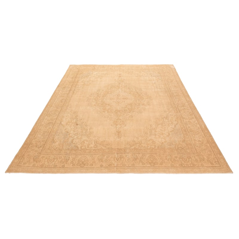 ECARPETGALLERY Hand-knotted Antalya Vintage Tan Wool Rug - 9'2 x 12'6