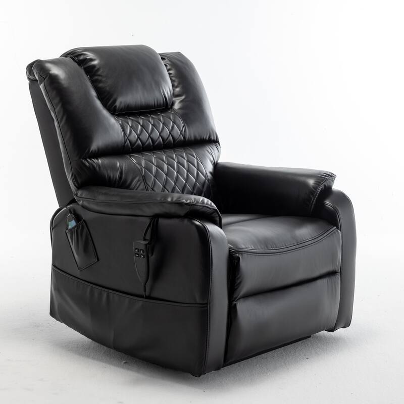 Oversized Electric Lift Recliner with OKIN Motor, Infinite Recline to 180°, Extra-Wide Seat, and Convenient Side Storage