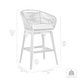 preview thumbnail 50 of 69, Tutti Frutti Solid Eucalyptus Wood and Rope Outdoor Patio Counter or Bar Height Barstool