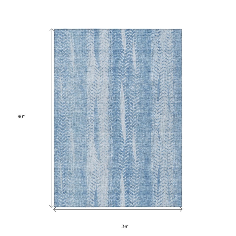 HomeRoots Botanical Leaves Transitional Rectangle Outdoor Rug