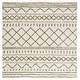 preview thumbnail 76 of 166, SAFAVIEH Arizona Shag Lotta Moroccan 1.2-inch Thick Rug 3'2" Square - Ivory/Green - Square