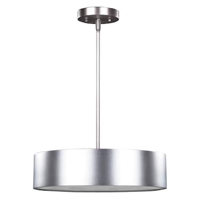 Dexter 3 Light Pendant, Silver Aluminum Finish