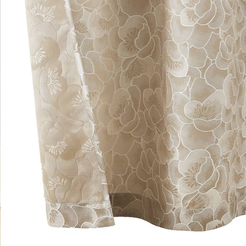 5th Avenue Lux Blythe Textured Champagne/Gold Window Panel Pair